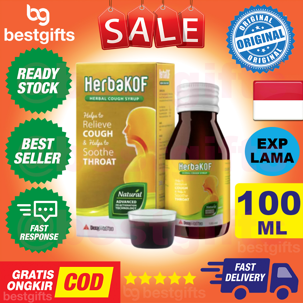 HERBAKOF SIRUP OBAT BATUK HERBAL HERBA KOF SYRUP DEWASA DAN ANAK