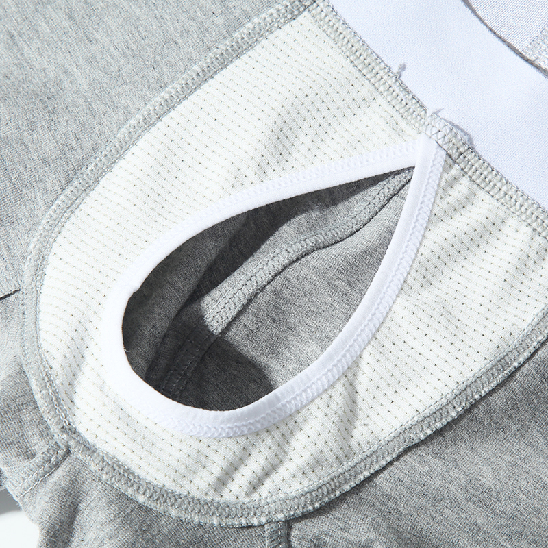 【Best-Selling】 Open Front Underwear Men Cotton Men's Boxer Shorts Breathable Pouch Bulge Underpants Male.