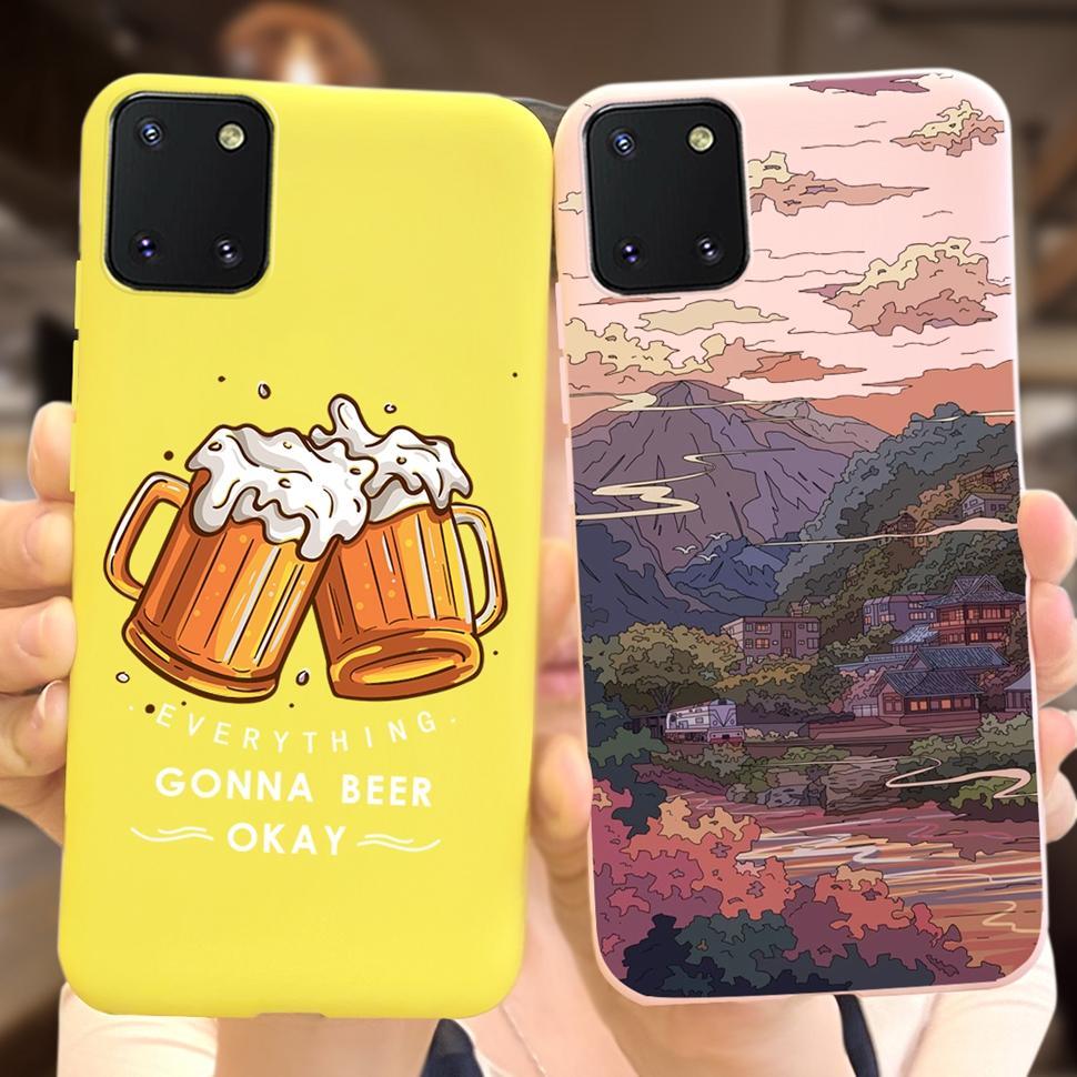 Cute Painted Phone Cases For Samsung Galaxy Note 10 Lite Case Note10 Lite Soft Slim Back Cover For Galaxy Note10 Lite Bags