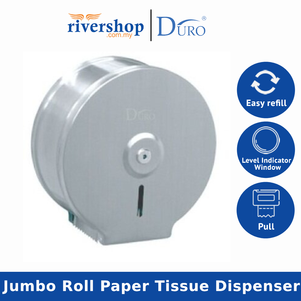 Duro Stainless Steel Jumbo Roll Dispenser Paper Tissue Dispenser JRD1900/SS Lazada