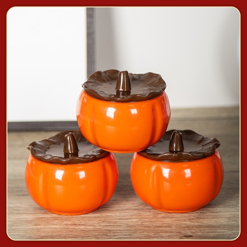 Plastic Jar Persimmon Shape Storage Jar Household Small Jar Savings Jar Tea Container Tea Storage