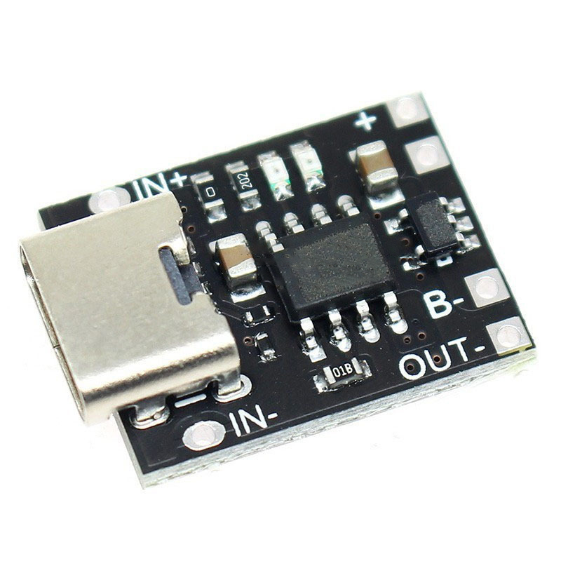 Ultra-Small Lithium Battery Charging Board 1A 3.7V4.2V Charger Module Type-C With Protection Board. 