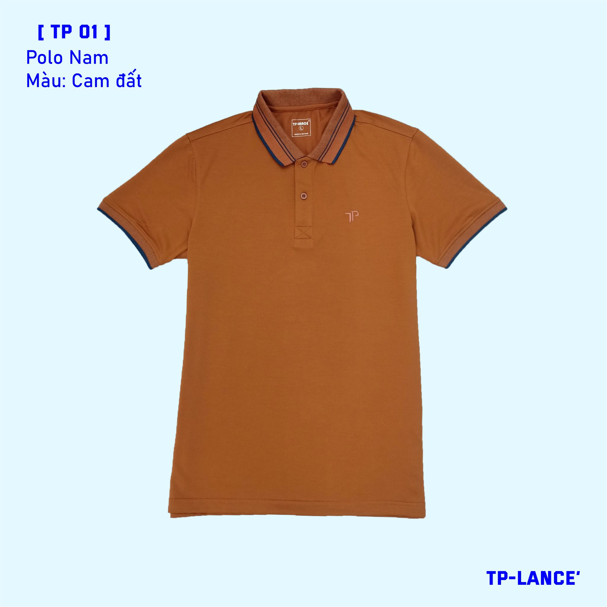 [ MÀU XANH CỔ VỊT ] ÁO POLO CỔ BẺ TP-LANCÉ form Basic, phối bo cổ - chất liệu cotton pha