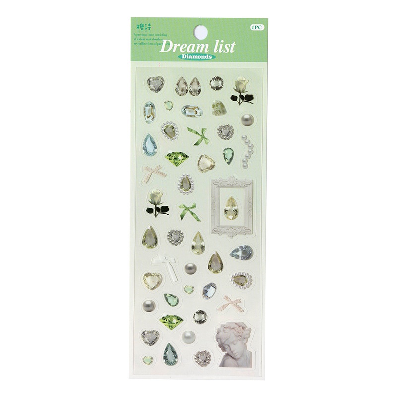 Cdaily|Retro Sculpture PET Sticker Goo Card Decorative Sticker Handbook Sticker Handbook Collage Material