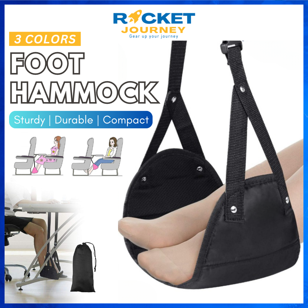 Under-desk Foot Hammock Office Rest Comfy Travel Airplane Footrest Portable  US