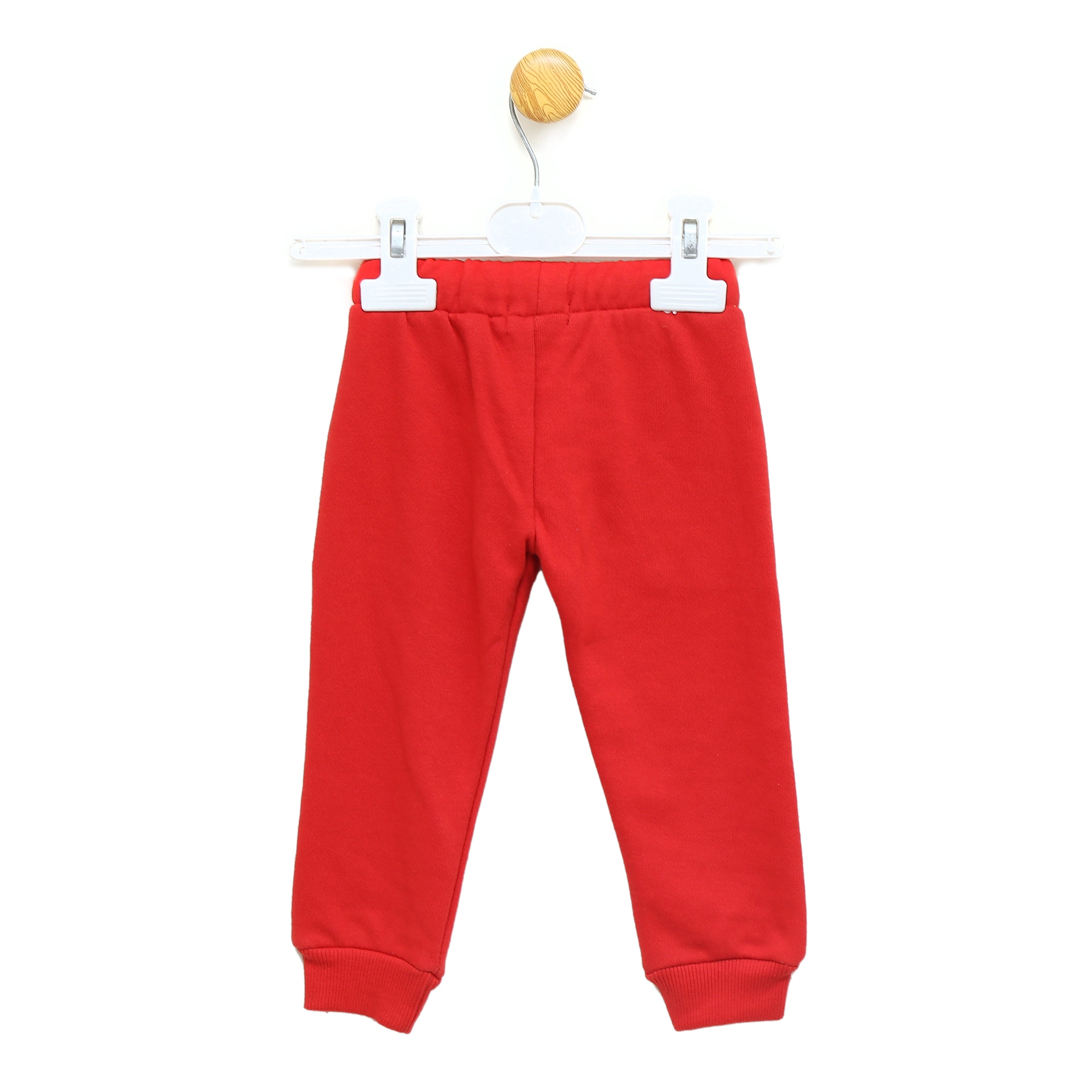 The Nest Kids Unisex Red Fleece Joggers | Comfortable & Stylish Casual Sweatpants for Boys & Girls. 