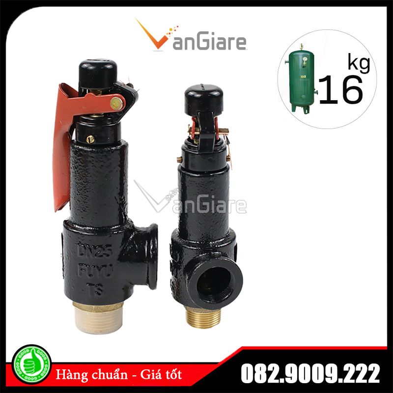 Van an toàn nồi hơi, nồi áp suất, gang ren 21 27 34 van an toàn nồi áp suất, van xả áp lò hơi có tay gạt