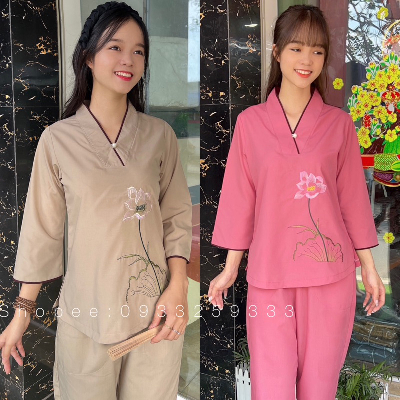 Đồ Lam Đi Chùa# Nút Ngọc Cao Cấp