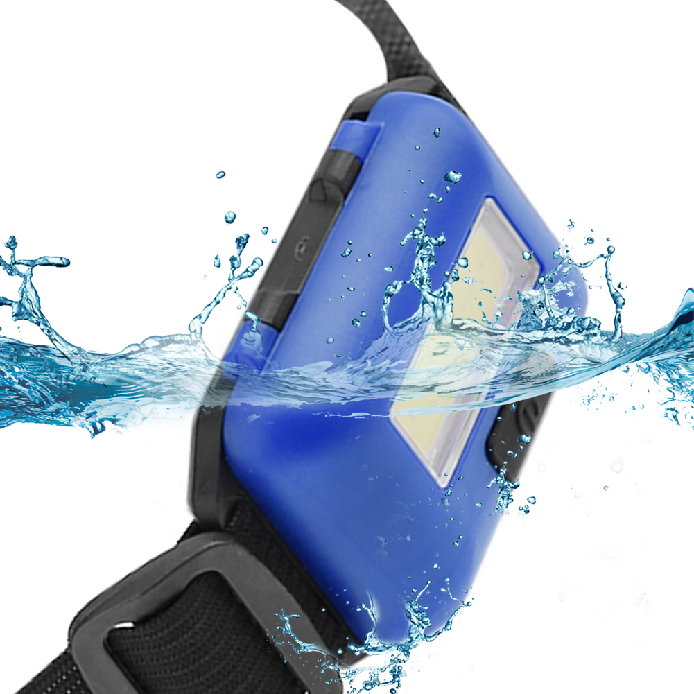 3 Modes Waterproof COB LED Flashlight Outdoors Headlight Headlamp Torch