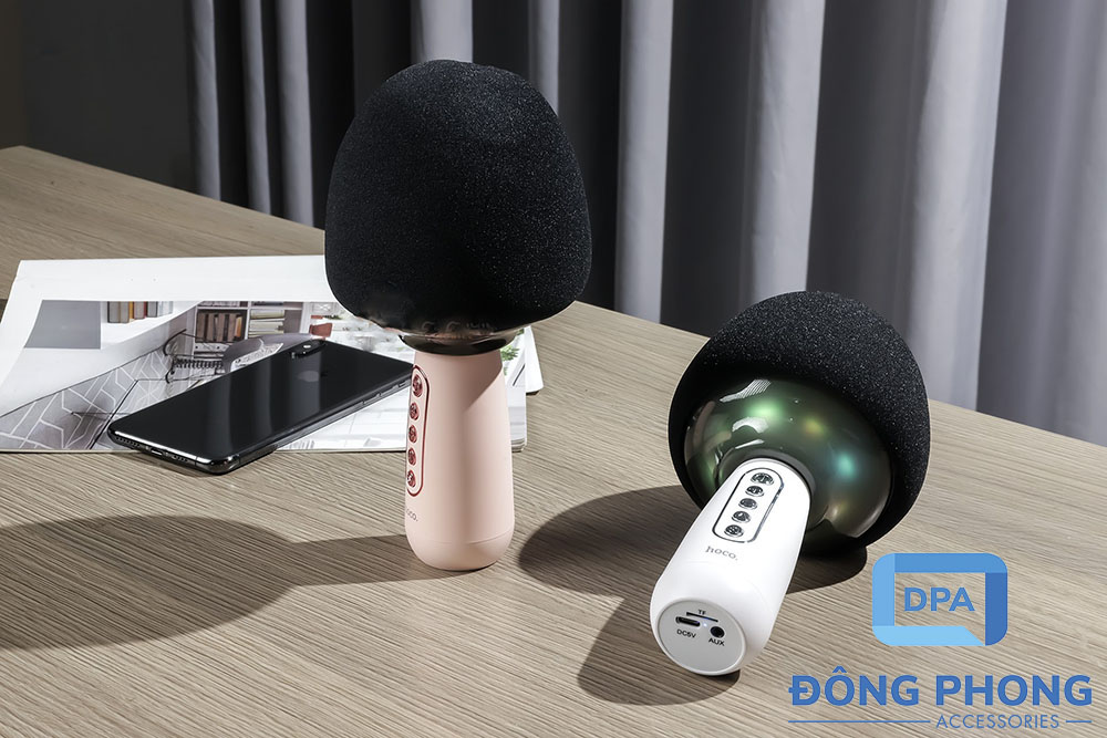 Micro Karaoke Kèm Loa Bluetooth Hoco BK7 Chính Hãng