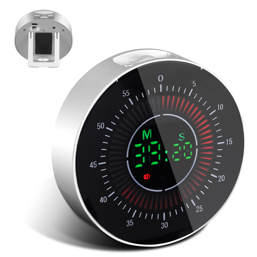 Pro Digital Rechargeable Visual Timer With 3.4 Inch Colour Screen, 60 Minutes Countdown Kitchen Timer For Children Adults, Time Management Tool For Learning Work Cooking Teaching