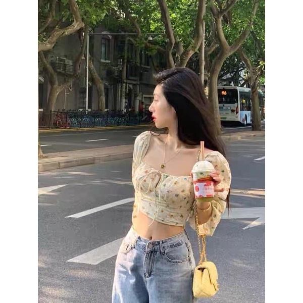 [ẢNH THẬT] ÁO CROPTOP HOA NHÍ