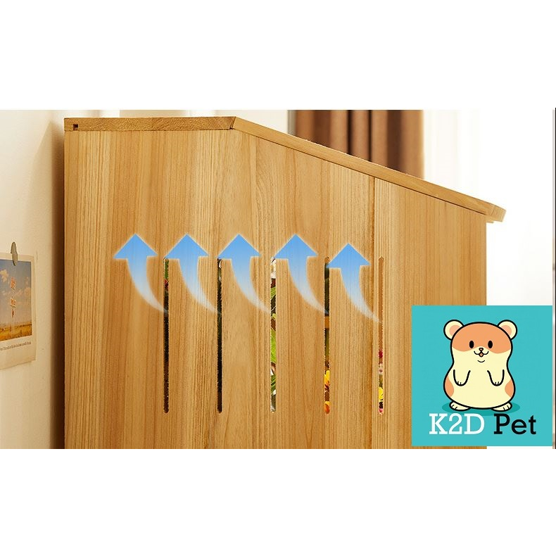 L11 Lồng gỗ mặt mica cho hamster