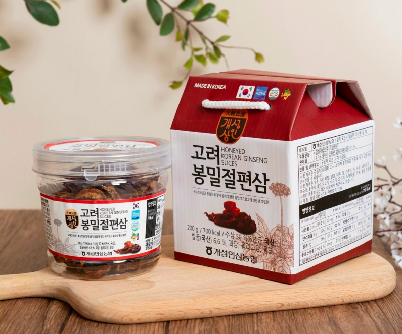 Sâm lát tẩm mật ong hộp 200gr nonghyup - sâm lát hàn quốc