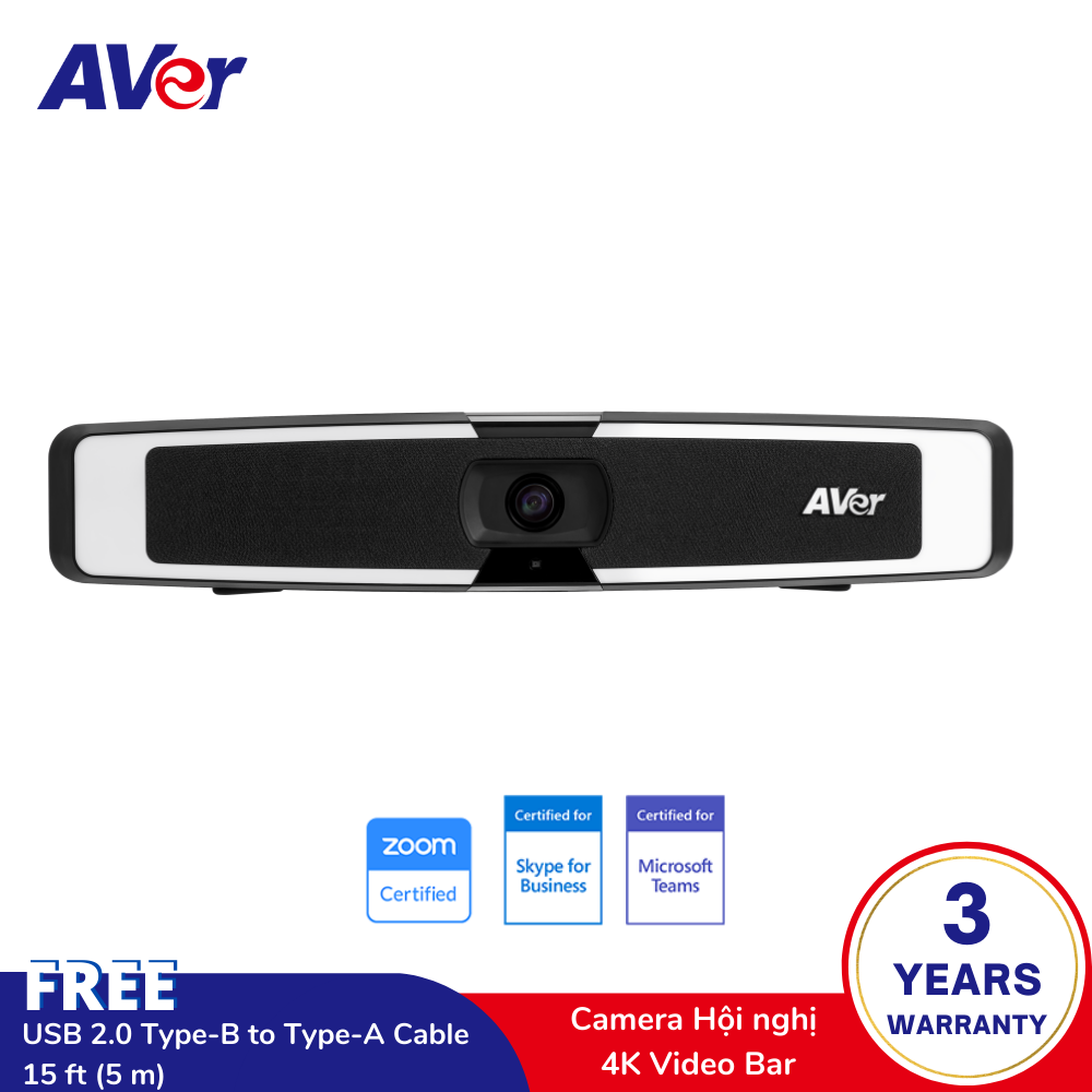 AVer VB130 USB Camera hội nghị - Hình ảnh 4K, 120 FOV, up to 4X zoom