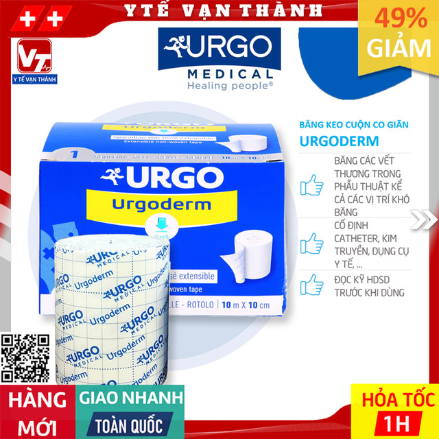 ✅ Băng Keo Y Tế Cuộn Co Giãn Urgo Urgoderm -VT0156 - Y Tế Vạn Thành