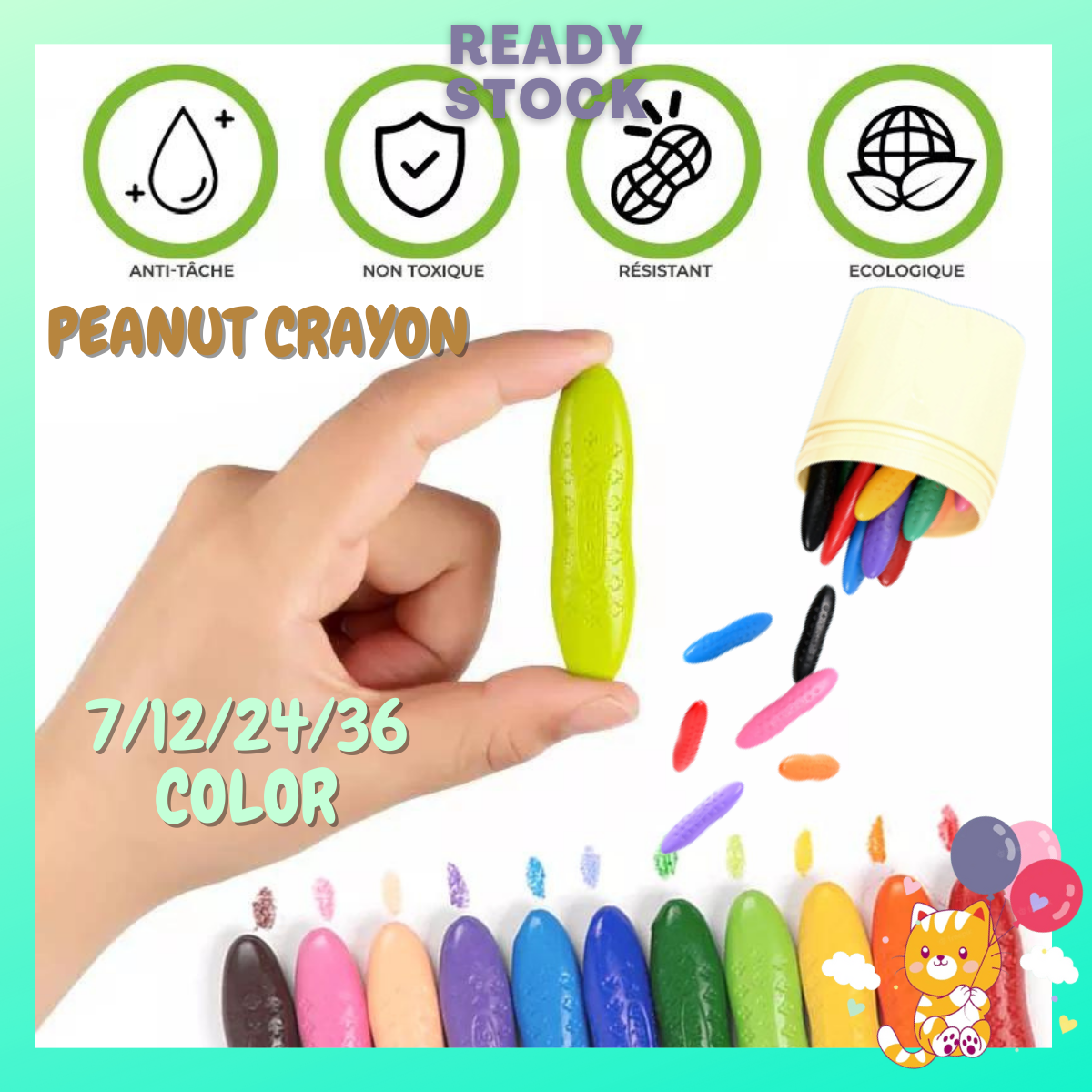 YPLUS Peanut Crayons for Kids, 12 Pastel Colors Washable Toddler Crayons,  Non-Toxic Baby Crayons for ages 2-4, 1-3, 4-8, Coloring Art Supplies -  Yahoo Shopping