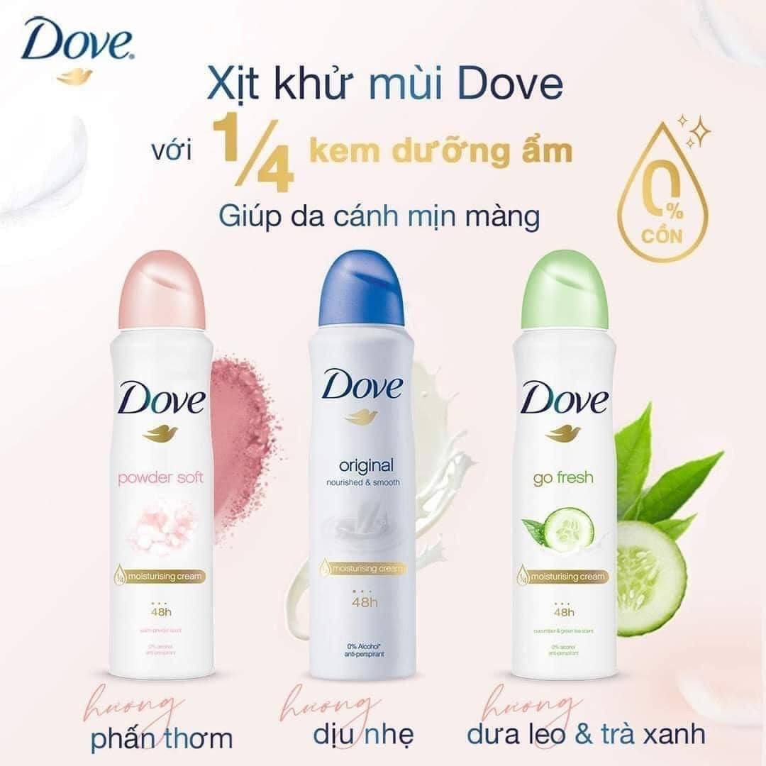 Xịt thơm body dove 150ml
