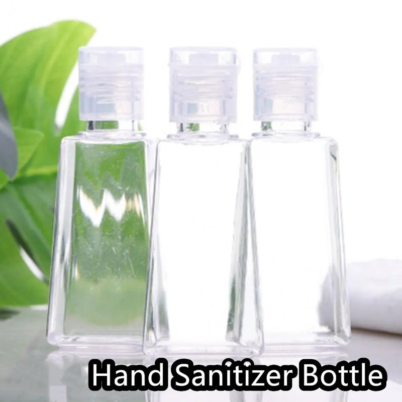 1/10 chiếc chai lotion hình thang trong suốt 30/60ml chai đựng nước rửa tay có thể tái sử dụng Thùng nhựa tái sử dụng