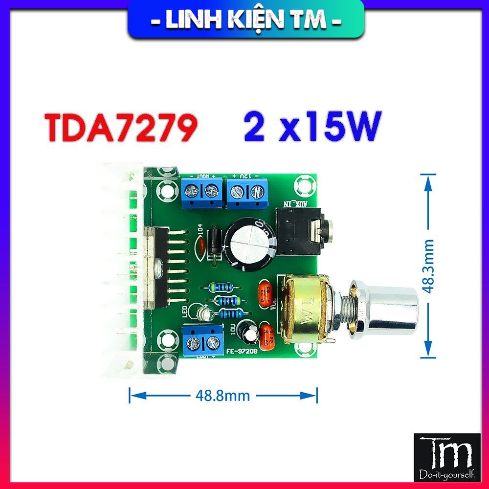 Mạch khuếch đại âm thanh tda7297 2*15w