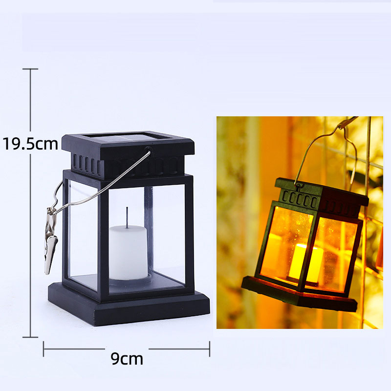 Solar lights LED small wind lights garden lights night lights waterproof chandeliers simulated candle lanterns