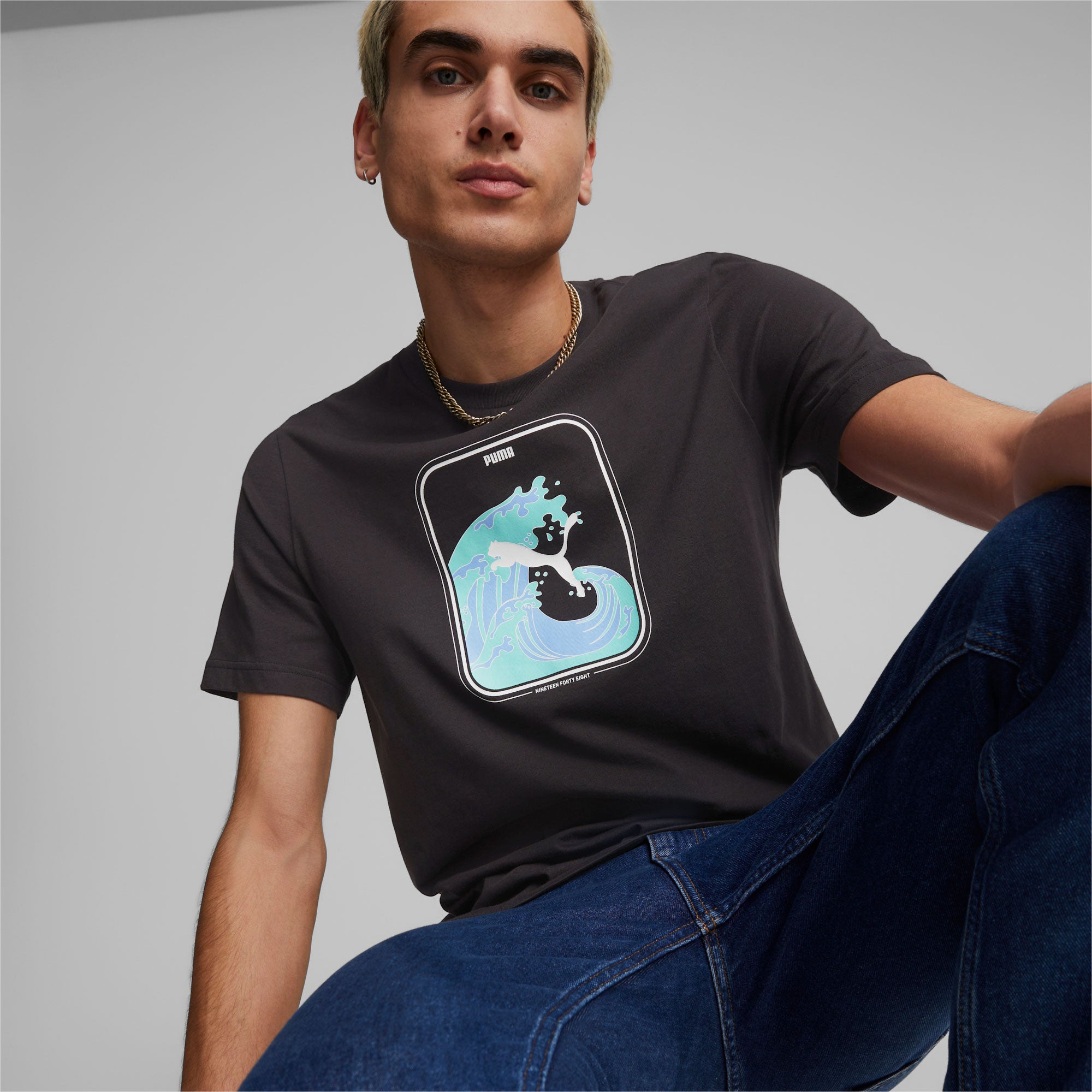 PUMA Áo thun thể thao nam Graphics Wave - 67448301