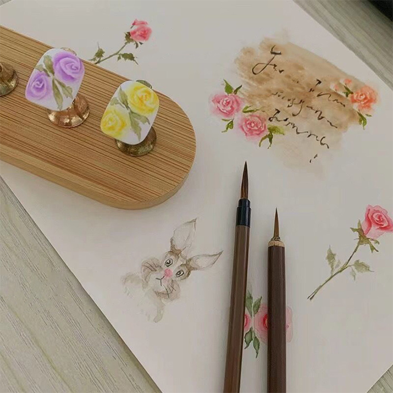 Wolves Hair Brush Pen Hook Line Paint Brush Chinese Calligraphy Brush Art Oil Painting Drawing Brush Yao Store. 