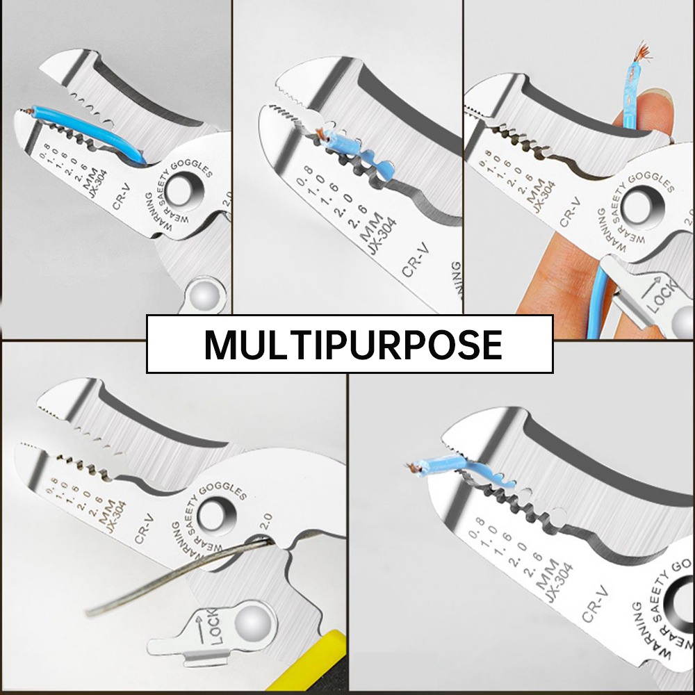 【💕Ready Stock🎉】PANTHON Wire Stripping Pliers For Electricians Multifunctional Cutting Pliers For Cables,Wire Pulling Pliers Wire Pressing Pliers Crimping Pliers Terminal Pli