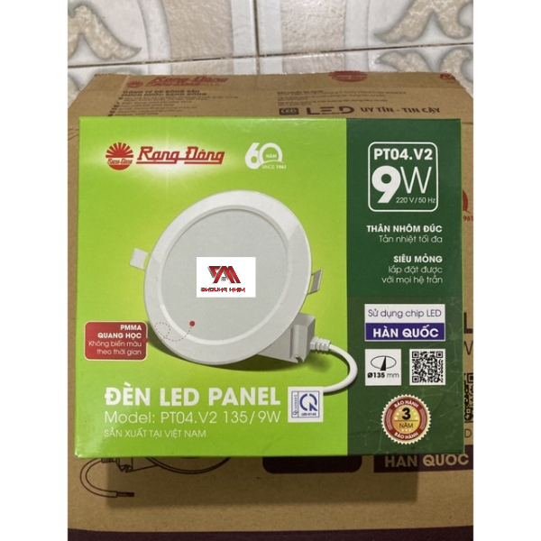 Đèn led panel âm trần 7w - 9w - 12w ánh sáng trắng - vàng - 3 chế độ màu