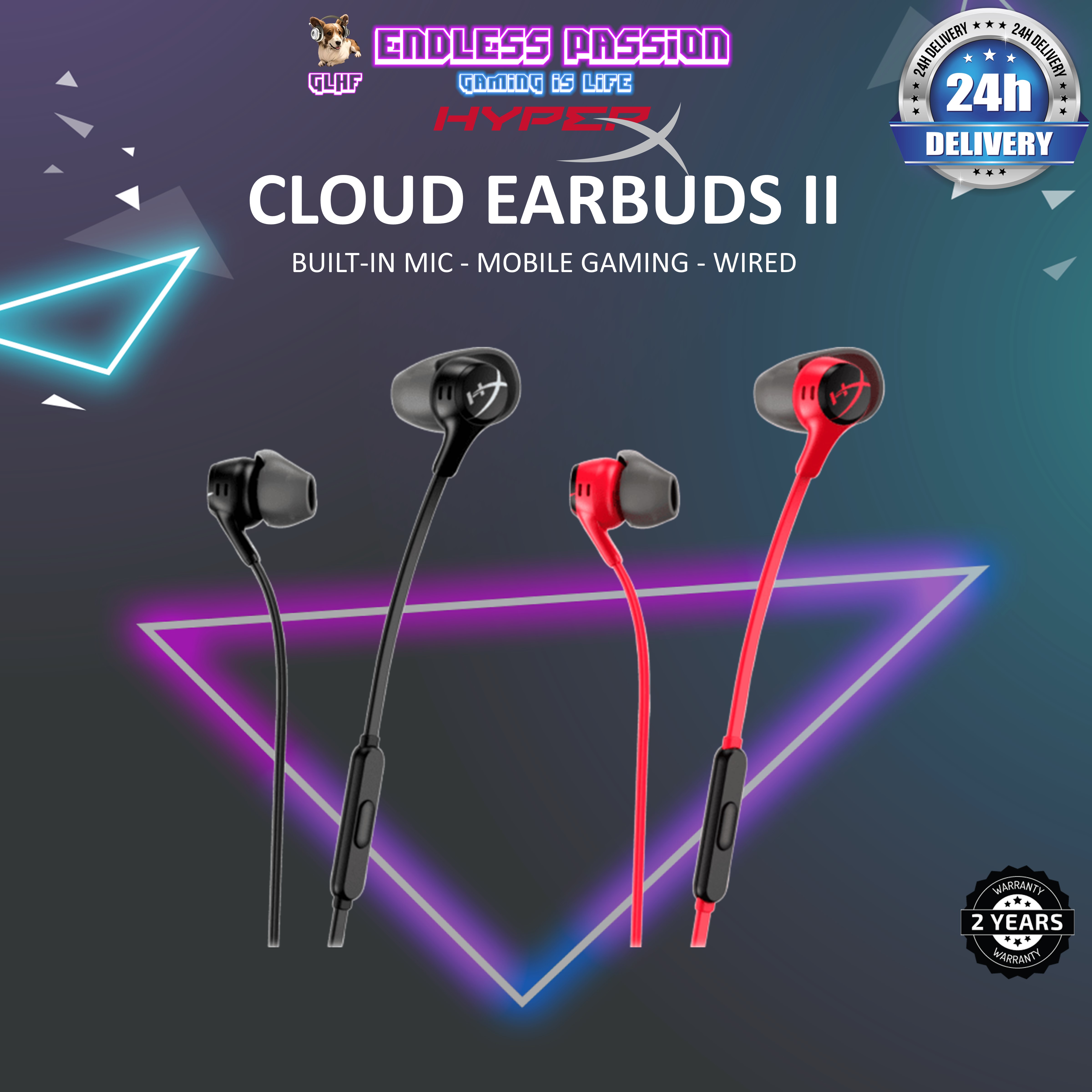 HyperX Cloud Earbuds II Gaming Earbuds with Mic Lazada Singapore