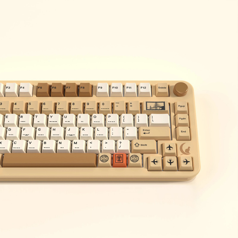 JIASHI Stamp keycaps original height PBT keycaps five-sided sublimation classic retro customized personalized keycaps
