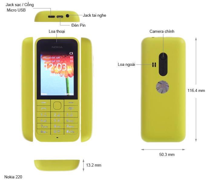 Điện thoại Nokia 220 2 sim