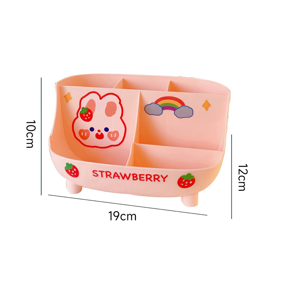 Hộp Đựng Bút Để Bàn Lưu Trữ Văn PHòng Phẩm Tặng Kèm Sticker Dễ Thương