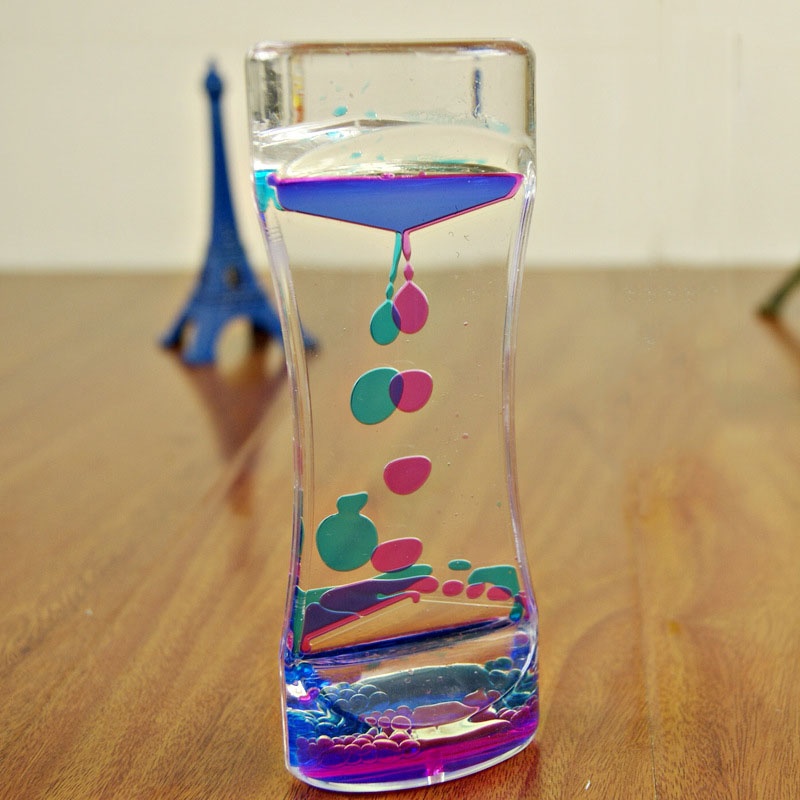 Oil Based Visual Timer 【New Trend】Floating Color Mix Illusion Timer Liquid Motion Visual Slim ...