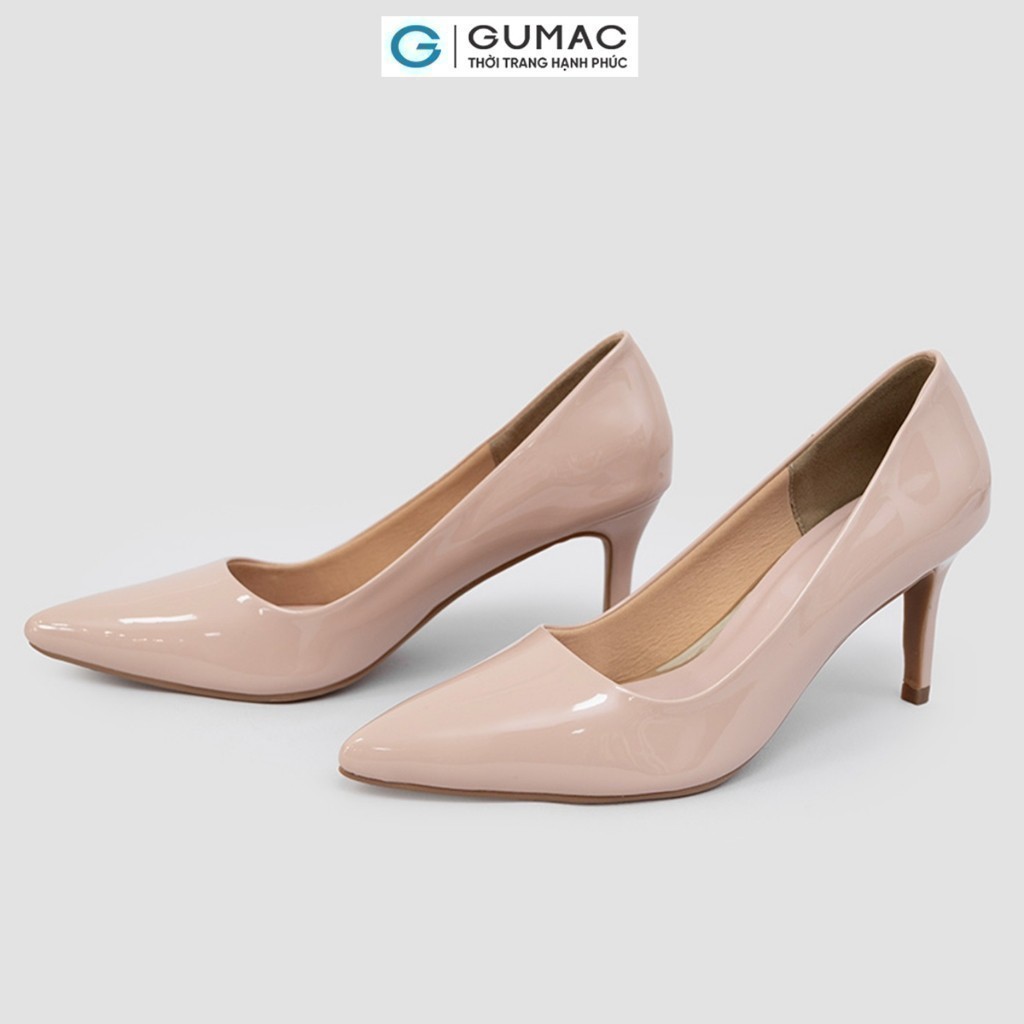 [12 - 13.9 |Voucher 8-15%] Giày cao gót da bóng thời trang GUMAC GE01078
