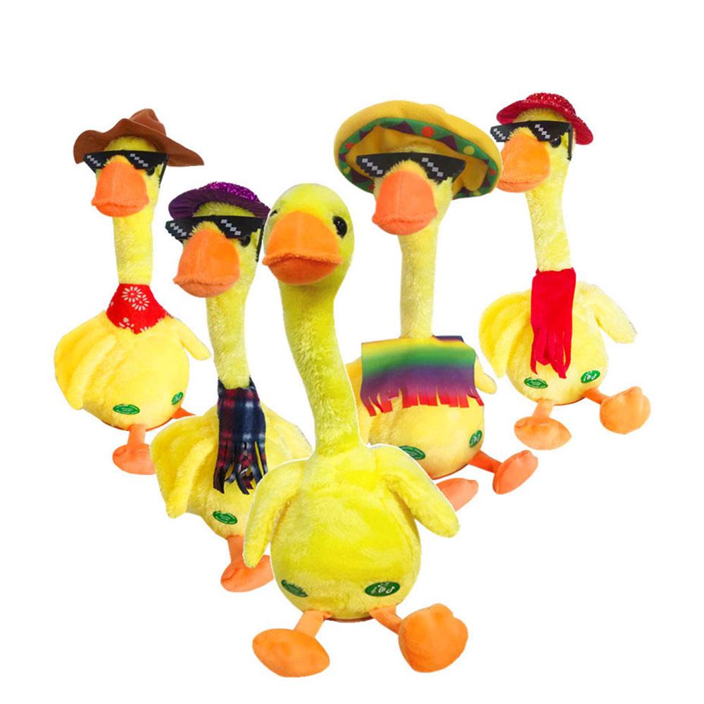 Dancing Duck Electron Plush Toy Soft Plush Doll Babies Duck Sing And Dance Voice Interactiv