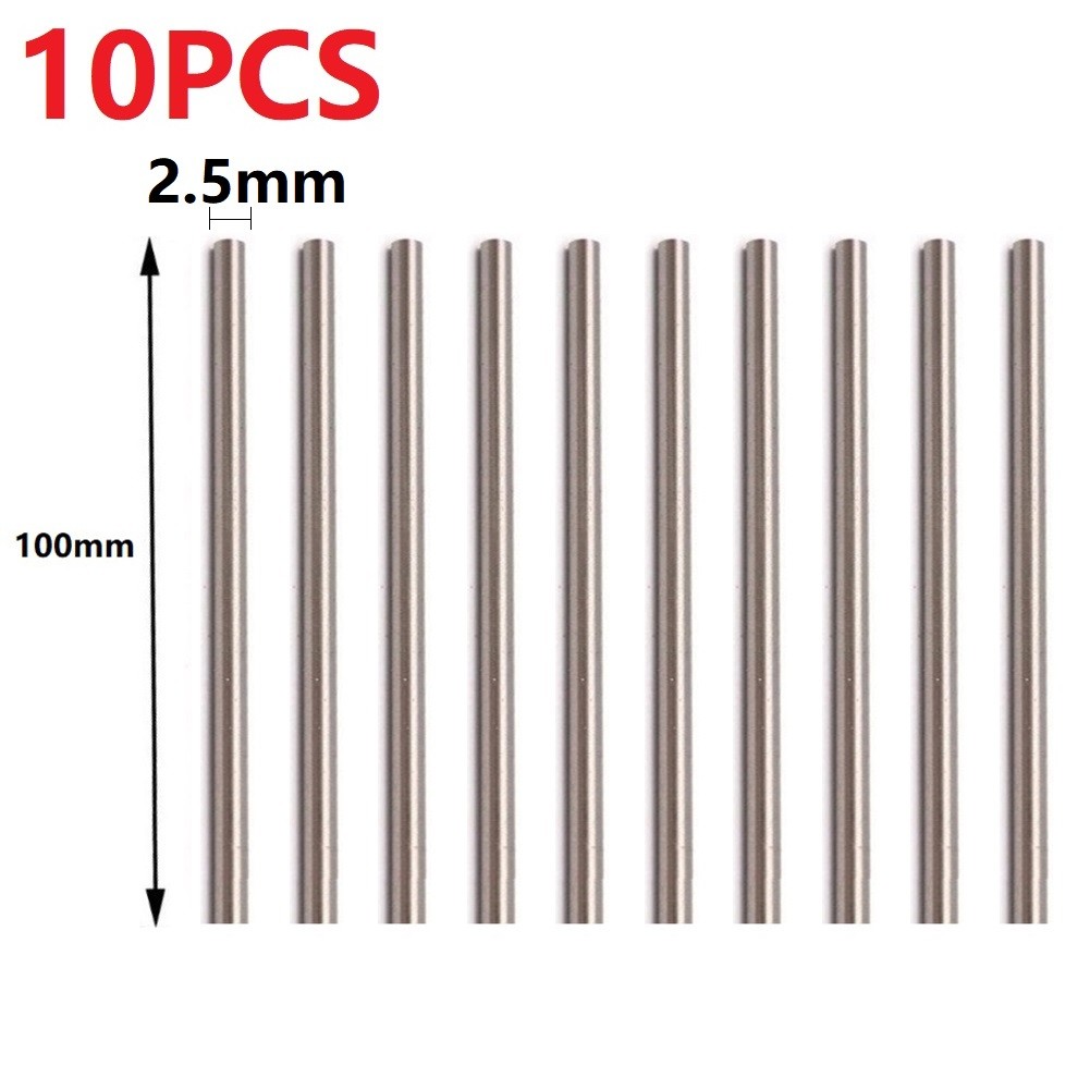 Steel rod round bar 100mm 100mm long 10pcs hss portable silver steel rods