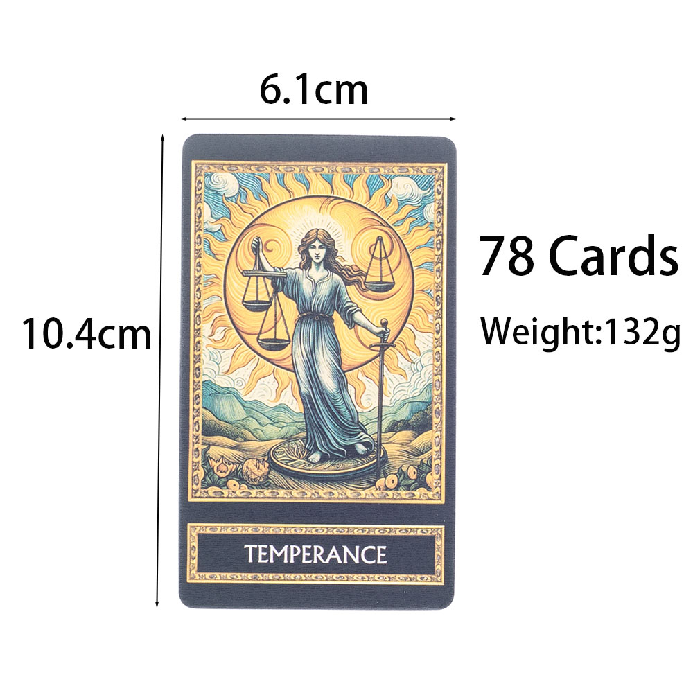 【Great Selection】 Tarot Cards Board Games 10.4x6.1cmIllustration Wisdom Divination.