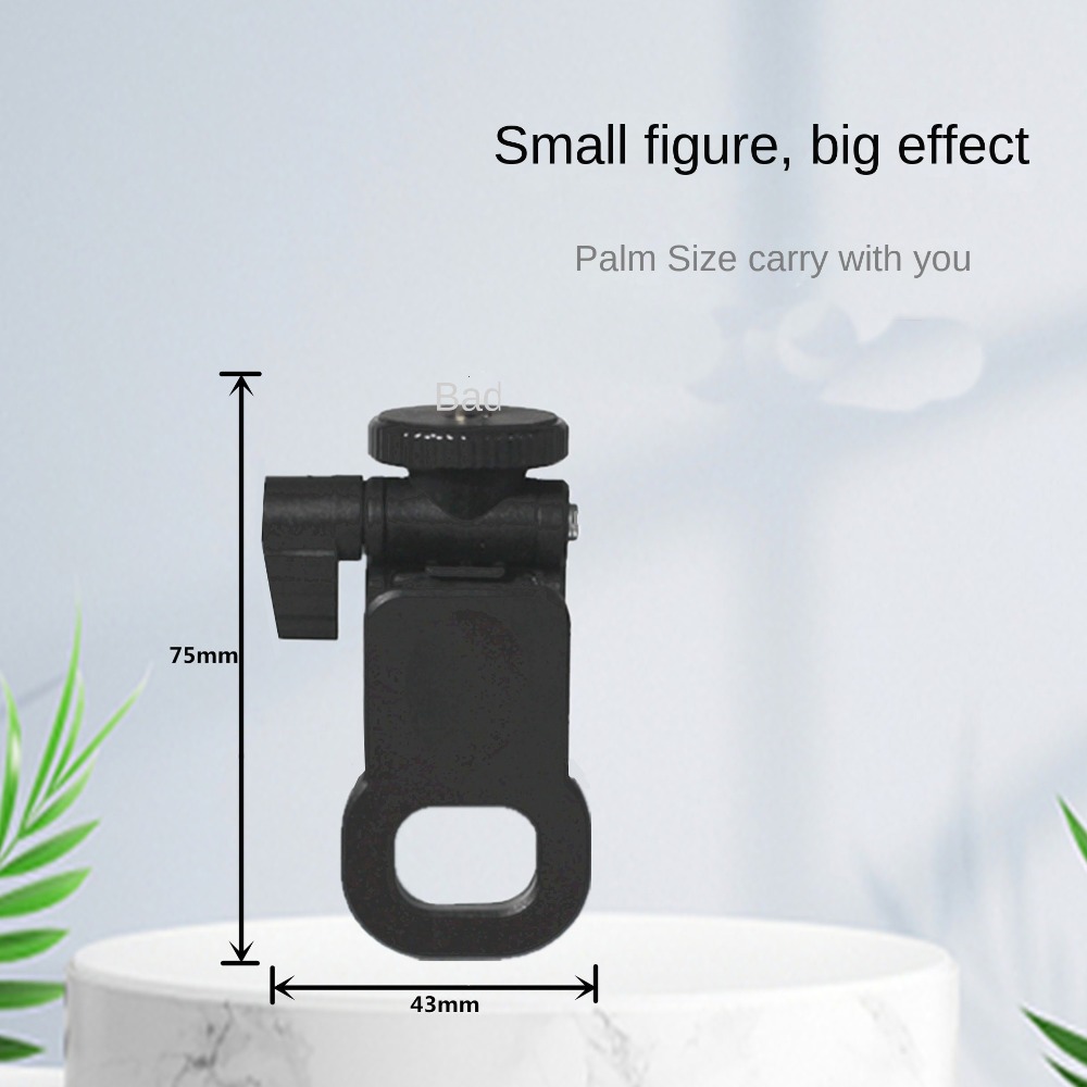 BMKOR 2 Pcs 1/4 Screw Mount Mini Fill Light Clip Plastic Mobile Phone Computer Fill Light Fixed Video Light Mount Clamp Universal Portable LED Selfie Fill Light Clamp Photography Accessory