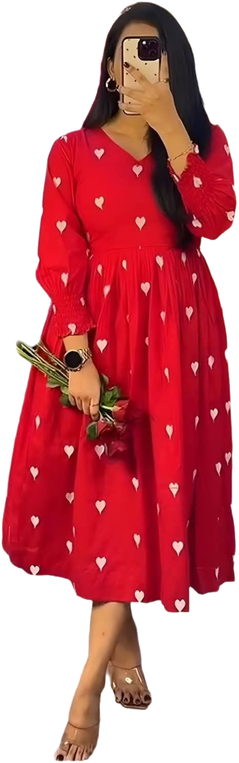 Print Gown New Exclusive Designed 1piece long kurti For Stylish Women.