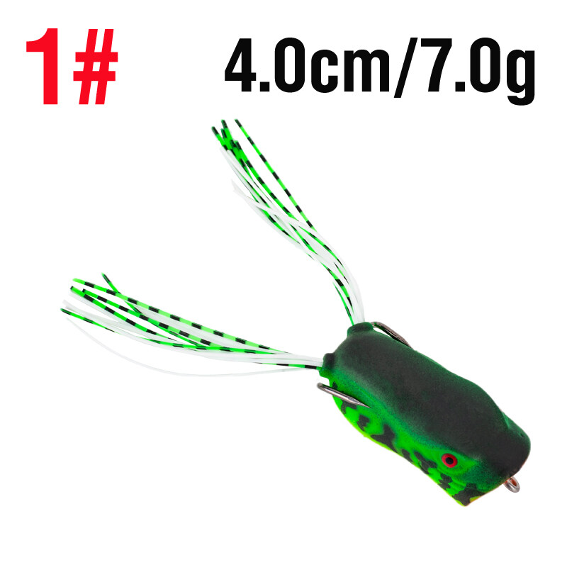 1Pcs Mini Soft Frog Lure 4.0cm7.0g Floating Toman Swimbait 3D Eyes  Snakehead Fishing Bait Topwater Casting Lures with Double Hooks