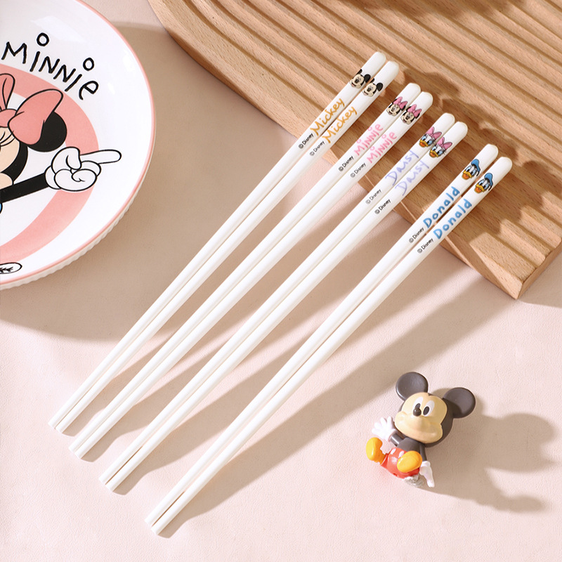 Genuine Ceramic Chopsticks Mickey High Quality Chopsticks Household High Temperature Resistant Tableware New Wholesale