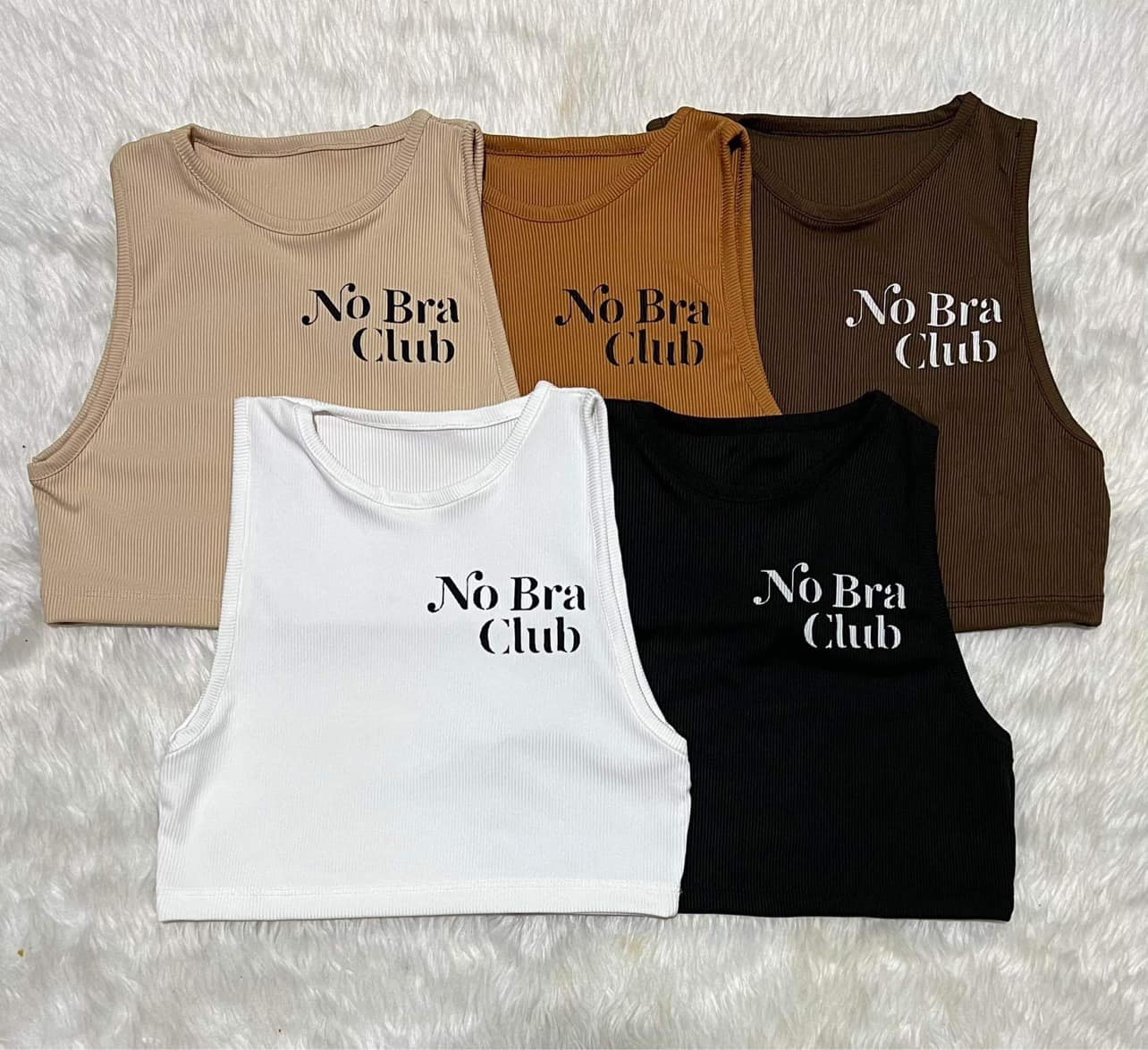No Bra Club Crop Top Knitted