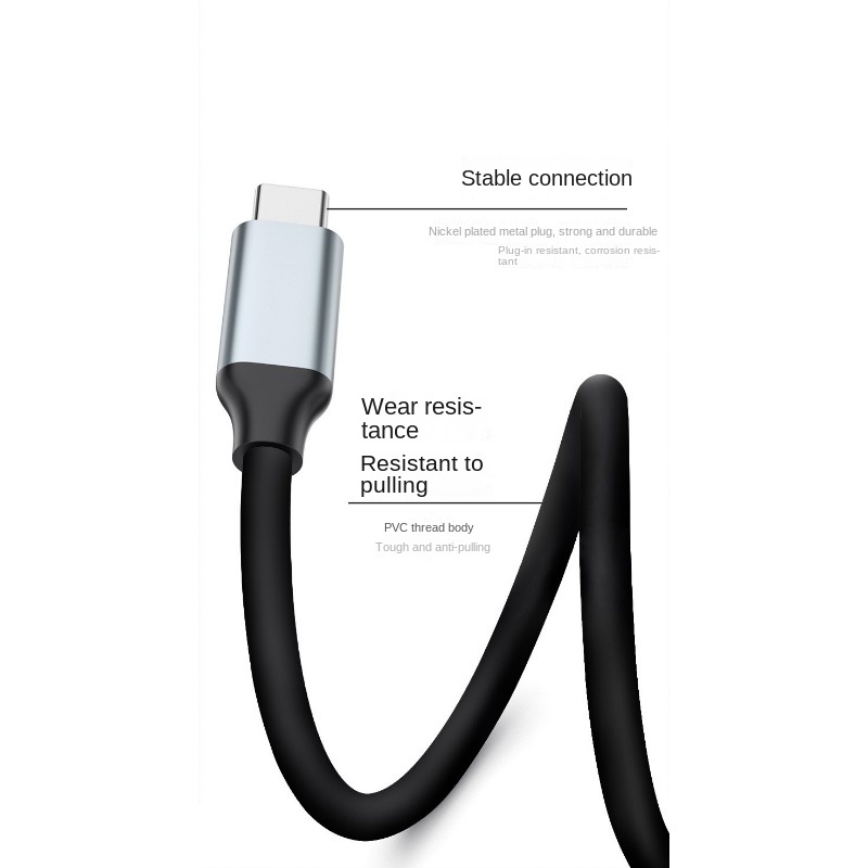 Type-C To HDMI HD Conversion Cable USB3.1 Mobile Phone Casting Cable Usb-c To HDTV 4K Adapter Cable