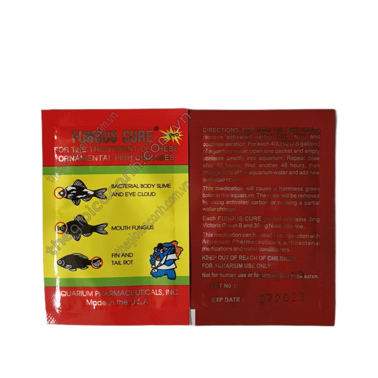 [Freeship+HCM+Luckyfish94] FUNGUS CURE HỖ TRỢ CHO CÁ CẢNH 1 GÓI A334