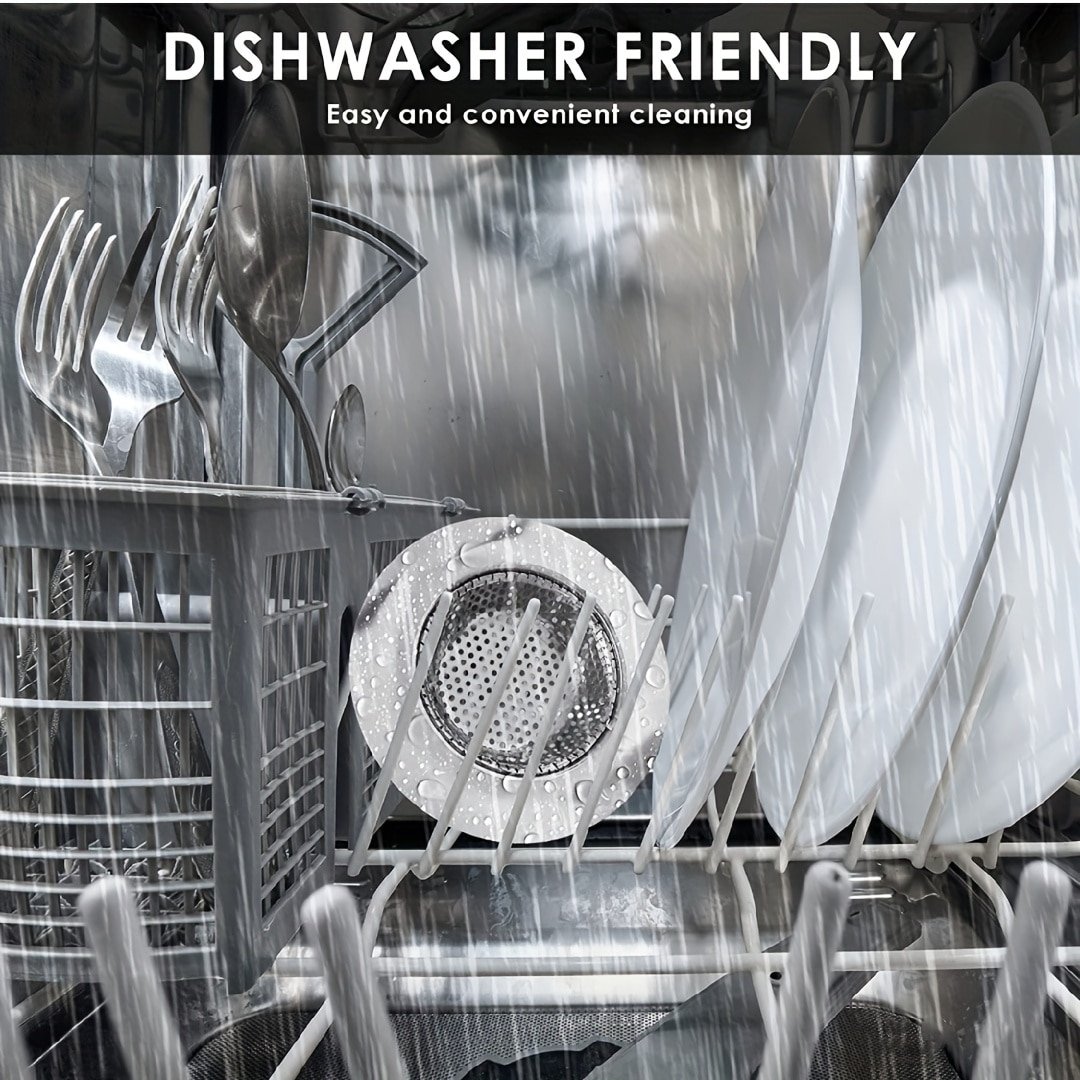 2Pcs Kitchen Sink Strainer Stainless Steel - Upgrade 304 Never Rust - Kitchen Sink Drain Strainer Basket, Food Catcher