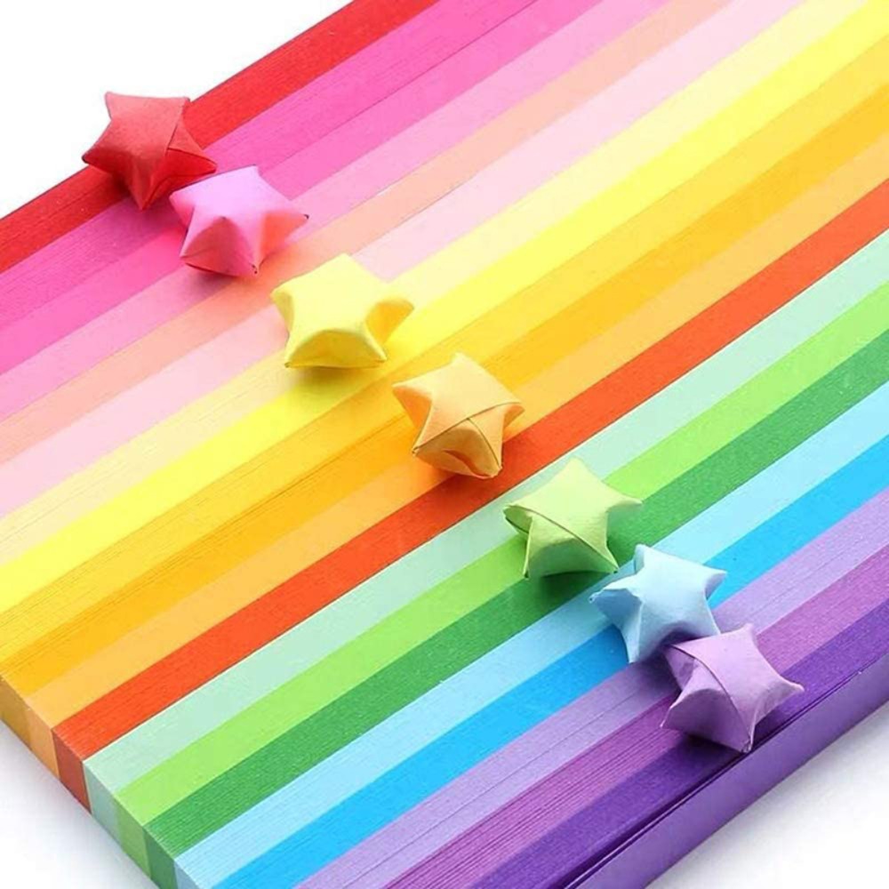 Diy Origami For Kids Art Crafts Folding Paper Arts Crafting Supplies Simple Pattern Decorative Paper Home Decoration Origami Stars Paper Strips Double Sided Lucky Star Diy Hand Arts Make. 