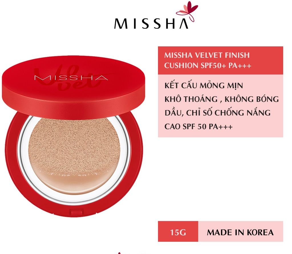 Phấn nước Missha Velvet Finish Cushion
