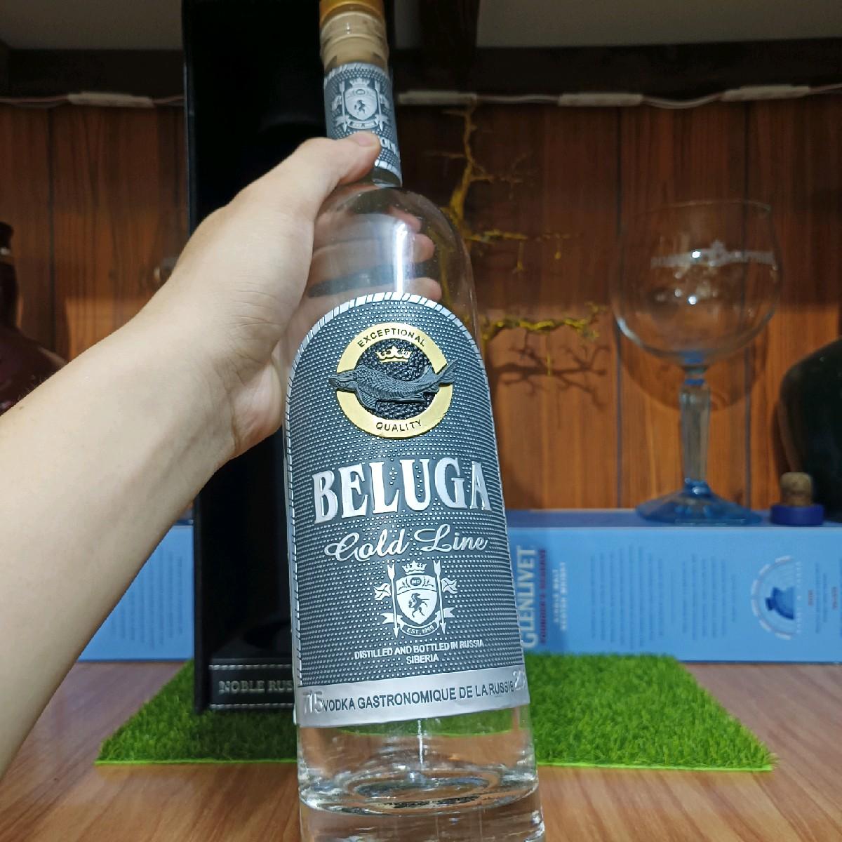 Vỏ chai Beluga tem nhôm Full box mới 99% (chai rỗng)