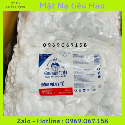 Bông viên bạch tuyết túi 500g